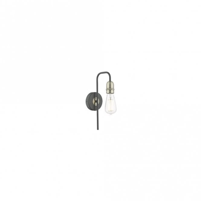 KIEFER Wall Light Black & Antique Brass