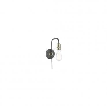 KIEFER  Wall Light Black & Antique Brass