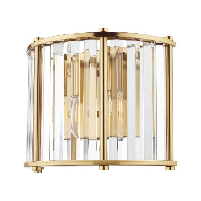 Kiran Wall Light - Natural Brass and Crystal