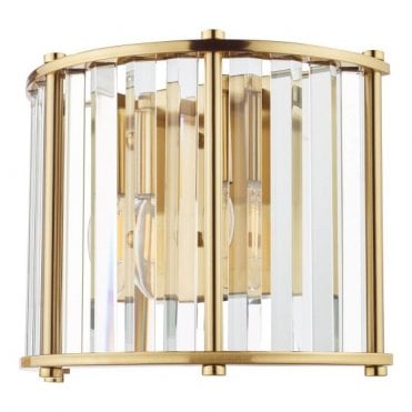 Kiran Wall Light - Natural Brass and Crystal