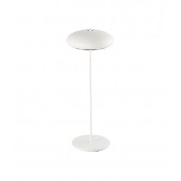 white spherical outdoor table lamp