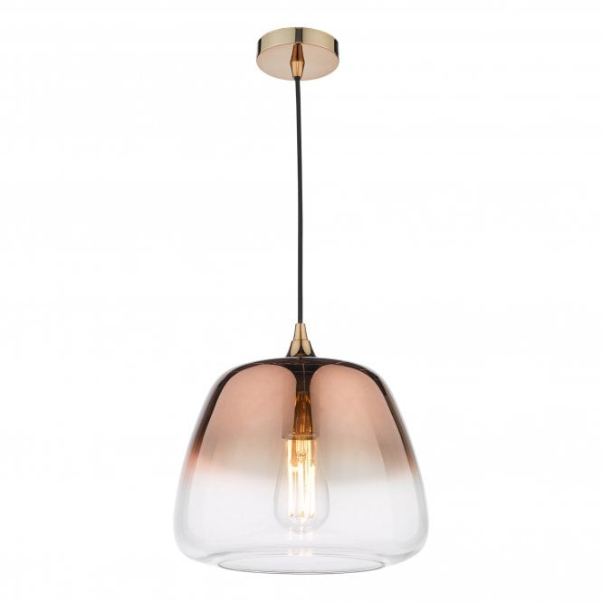 KLAXON Ceiling Pendant in Ombre Copper Glass