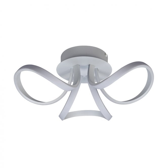 KNOT Blanco Ceiling 48cm Round 3 Arms 36W LED Whi & Fr Acrylic