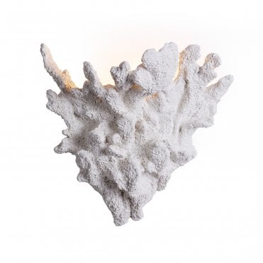 coastal coral wall light in matte white 