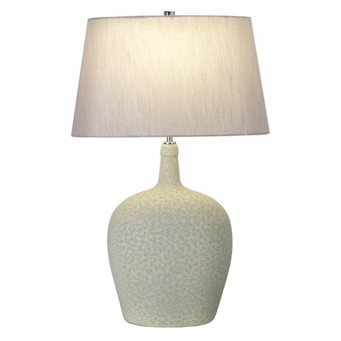 LAMBETH Pale Green and Silver Table Lamp with Silver Shade