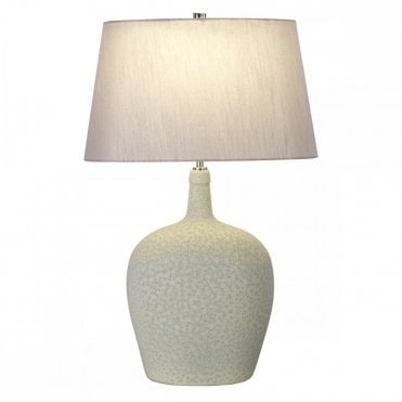 LAMBETH Pale Green and Silver Table Lamp with Silver Shade
