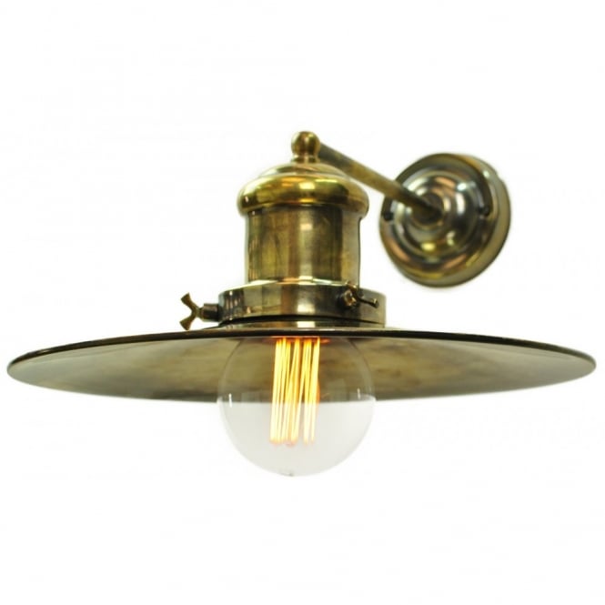 LARGE - Edison Wall Antique Brass C/W Lb3 Bulbs