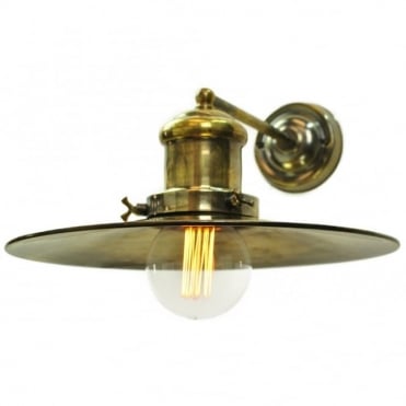 LARGE - Edison Wall Antique Brass C/W Lb3 Bulbs