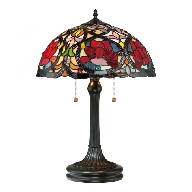 LARISSA - Table Lamp with Tiffany Glass