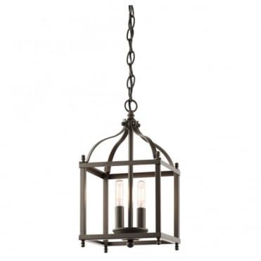 LARKIN - Small Ceiling Pendant in Black, Bronze