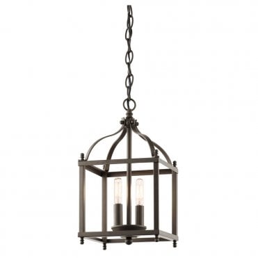 LARKIN - Small Ceiling Pendant in Black, Bronze