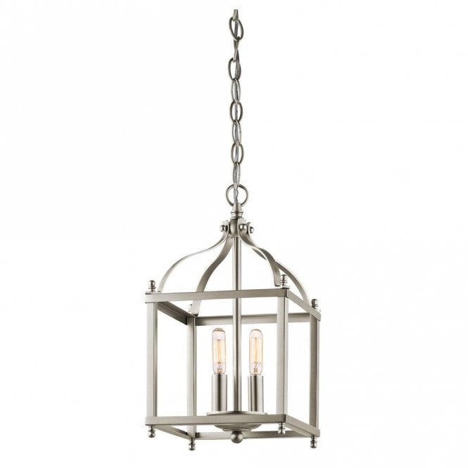 LARKIN - Small Ceiling Pendant in Chrome, Antique Silver