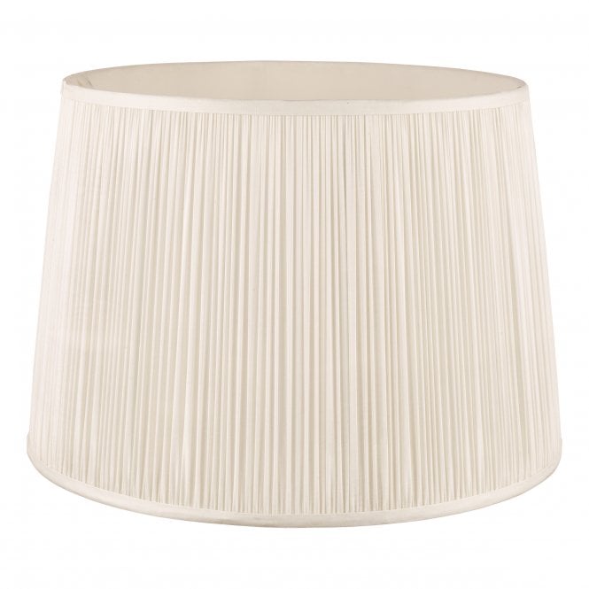  HEMSLEY Pleated Silk Empire Drum Shade Cream 35cm/14 Inch