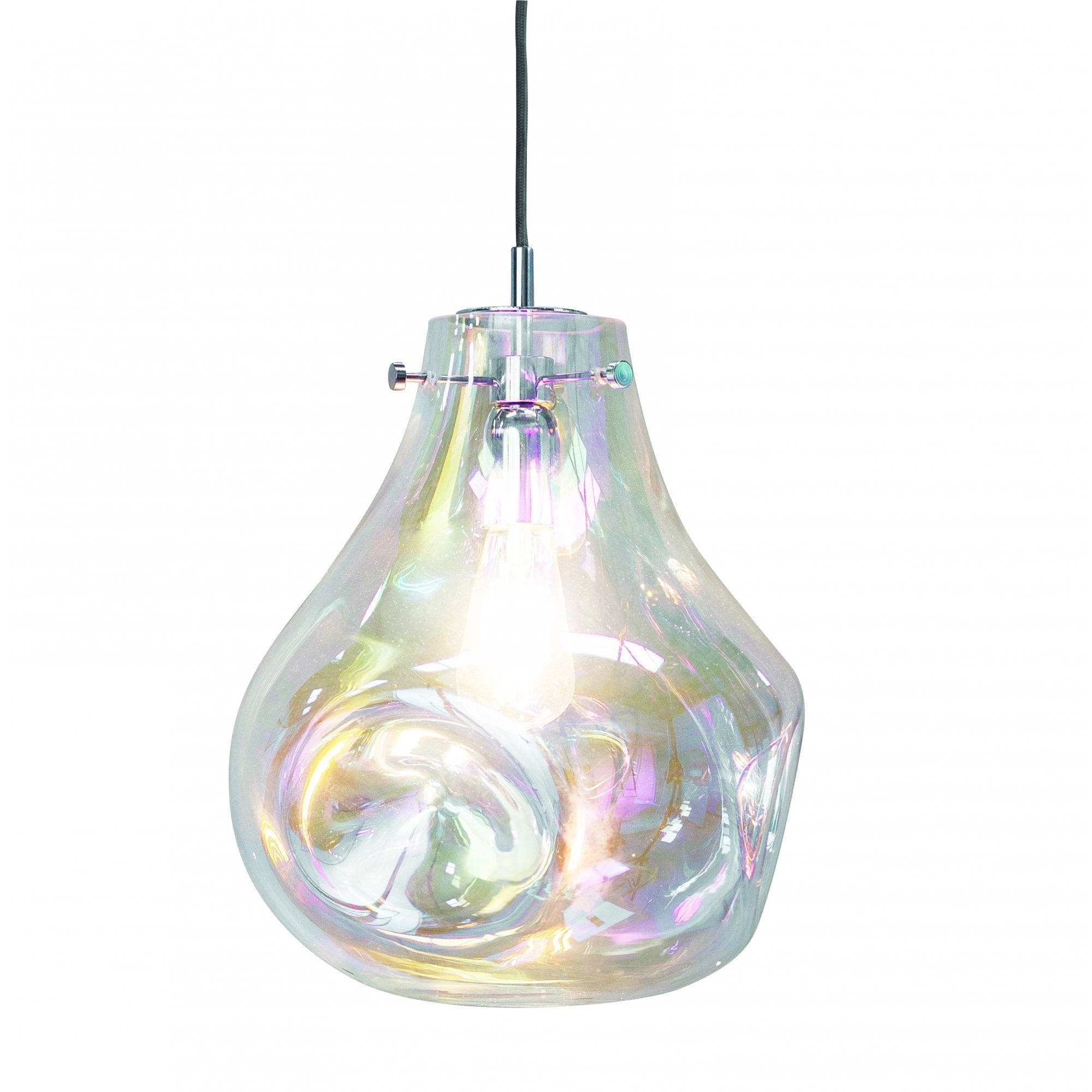 thumbnail image 2 of 7 1/4" Stalactite Glass Pendant Lamp Shade – Satin Crystal Flame, 3 1/4" Fitter 820JB 2 of 5