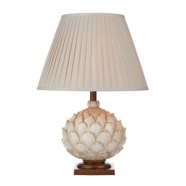 Artichoke Cream Table Lamp With Shade (Large)