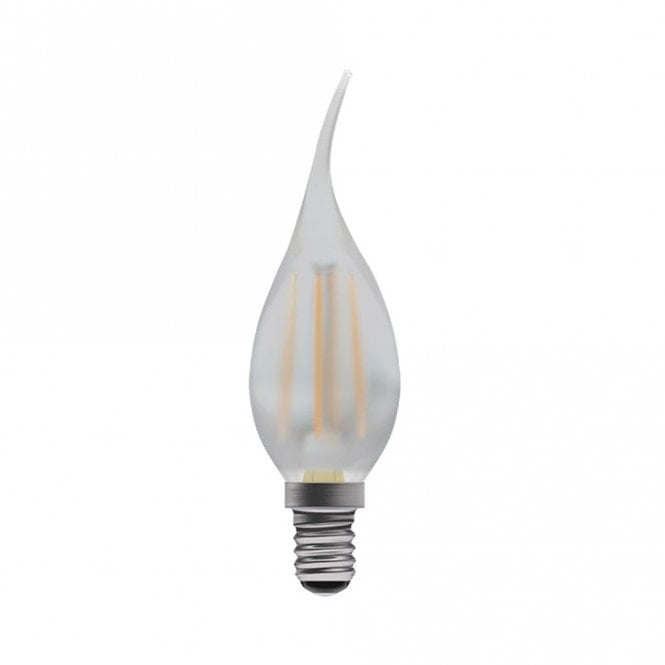 LED Filament Bent Tip Satin Candle Bulb - SES/E14