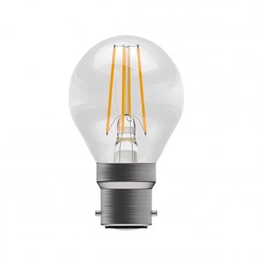 LED Filament Clear Round Bulb - BC/B22