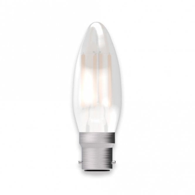 LED filament satin candle bulb (BC/B22)