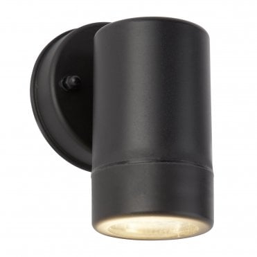 LED Outdoor Single Cylinder Wall Bracket Black
