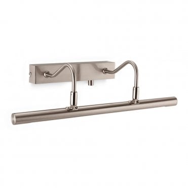 LED Picture Light with Dimmer Switch - 7w, Brushed Steel