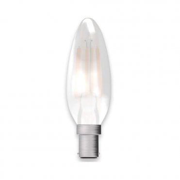 LED satin filament candle bulb (SBC/B15 - Dimmable)