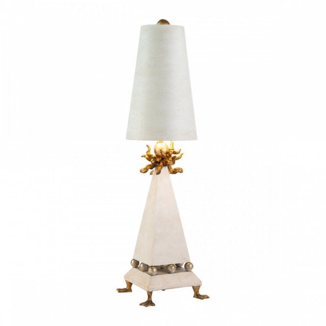 LEDA Duck Foot Table Lamp Cream Patina and Gold