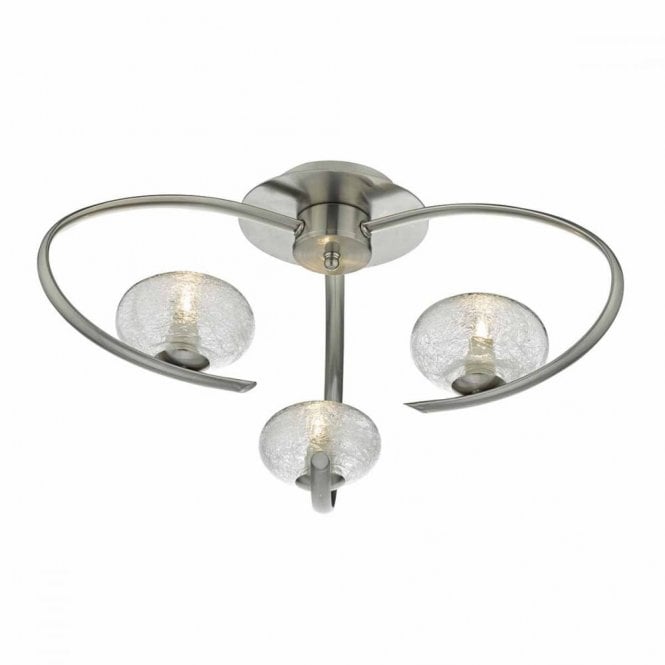 LEIGHTON - 3lt S/Flush Satin Chrome Sugar Glass