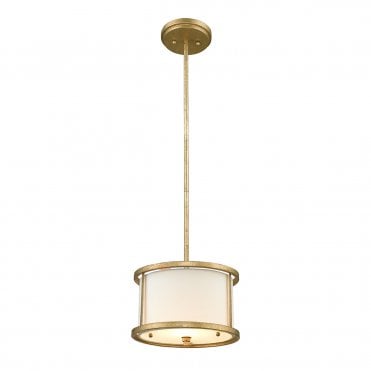 1 Light Duo-Mount Mini Pendant Distressed Gold
