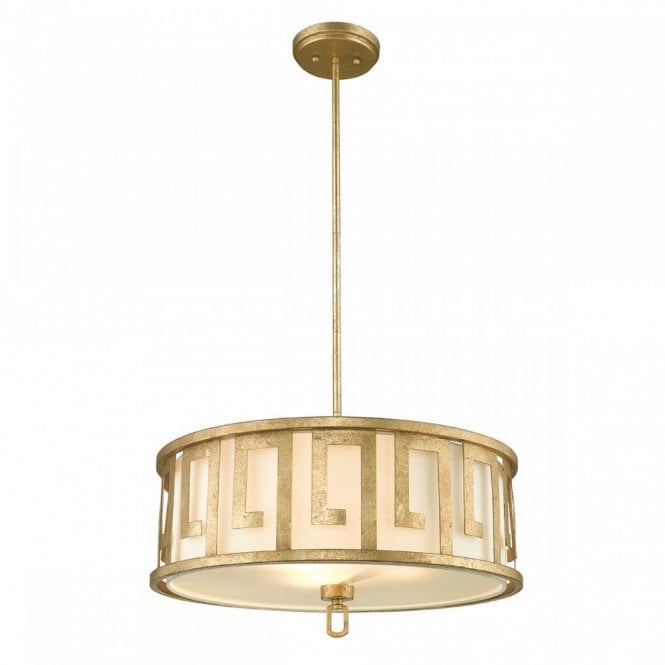 LEMURIA 3 Light Duo-Mount Large Pendant Distressed Gold