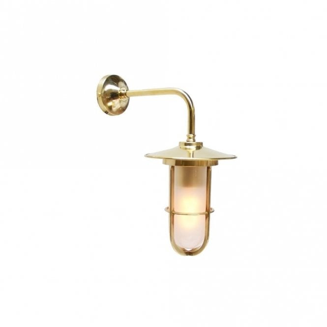 LENA - Well Glass Wall Light In Polished Brass (Frosted Gass)