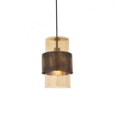 LENKER Antique Brass Patina Pendant
