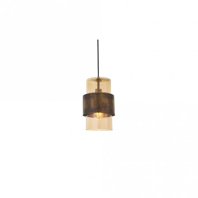 LENKER Antique Brass Patina Pendant