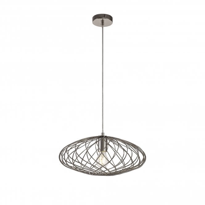 LEXI Geometric Ceiling Pendant Polished Nickel Elliptical