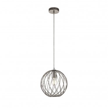 LEXI Geometric Ceiling Pendant Polished Nickel Sphere