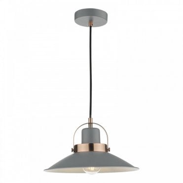 Liden Single Pendant in Graphite Grey and Copper Finishes