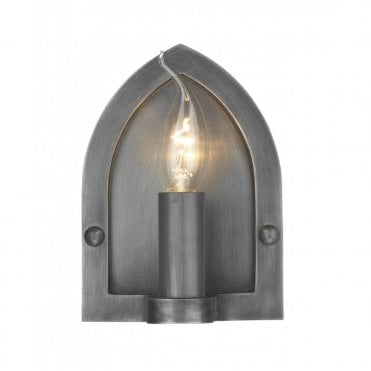 LINDISFARNE - Antique Pewter Wall Light