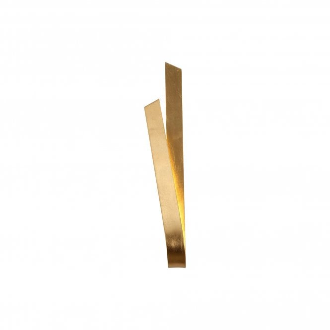 LINGUINE 12W LED Elegant Wall Light Gold Leaf Curved Ribbon Design