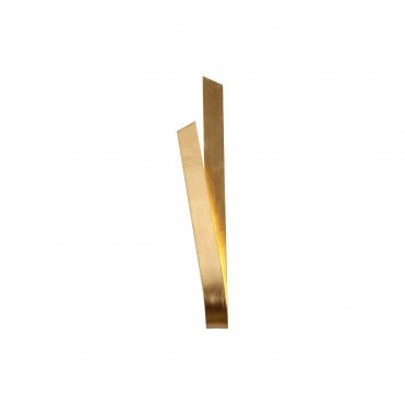 LINGUINE 12W LED Elegant Wall Light Gold Leaf Curved Ribbon Design