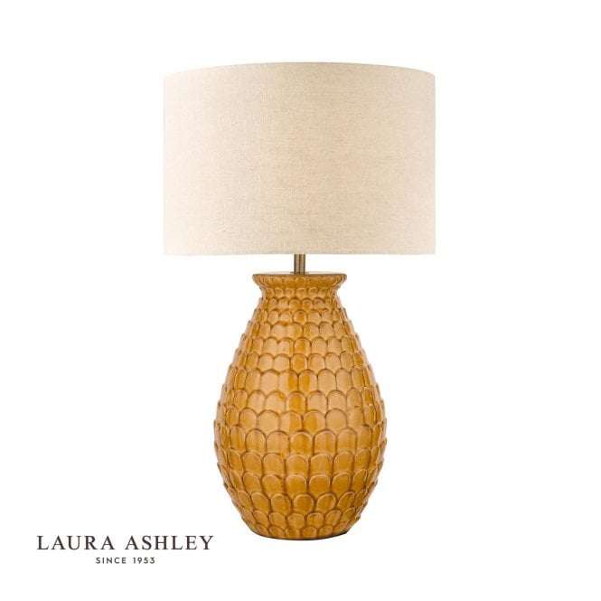 LIZA Ceramic Table Lamp Orange With Shade