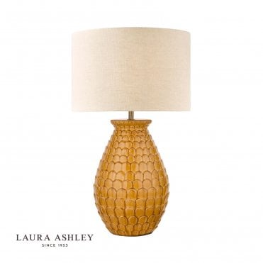 orange table lamp with white shade