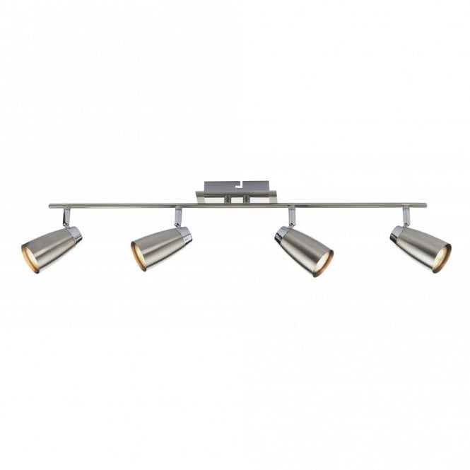LOFT - 4 Light Ceiling Spot Light Bar Satin Chrome Finish