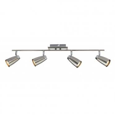 LOFT - 4 Light Ceiling Spot Light Bar Satin Chrome Finish