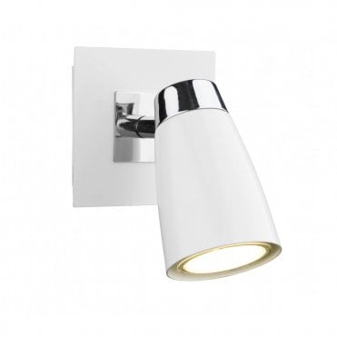 LOFT - Double Insulated Low Energy Single White Wall Spotlight in White