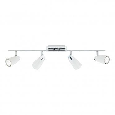  Low Energy Spotlight Bar White With Chrome Detail