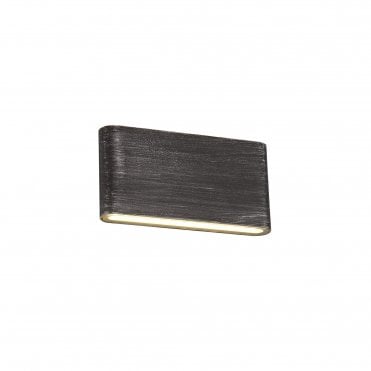 LOGAN 2 Light LED Outdoor Wall Light Black/Silver  6 watt