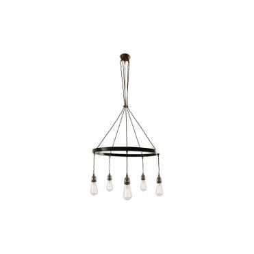 LOME - 1 Tier Chandelier In Antique Brass