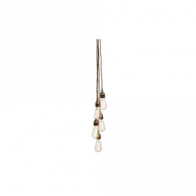 LOME - Cluster Ceiling Pendant Light In Antique Brass