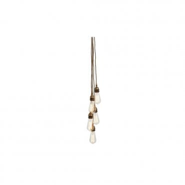 LOME - Cluster Ceiling Pendant Light In Antique Brass