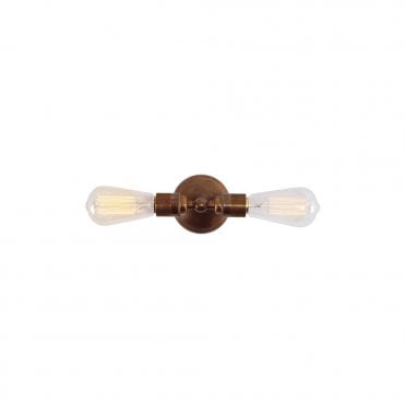 LOME - Vintage Double Wall Light In Antique Brass