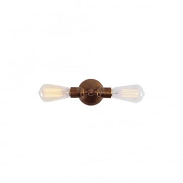 LOME - Vintage Double Wall Light In Antique Brass